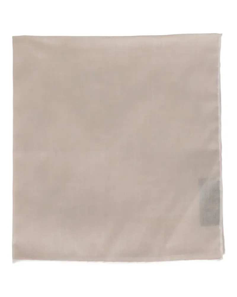 Tom Ford logo-detail pocket square - Nude Nude