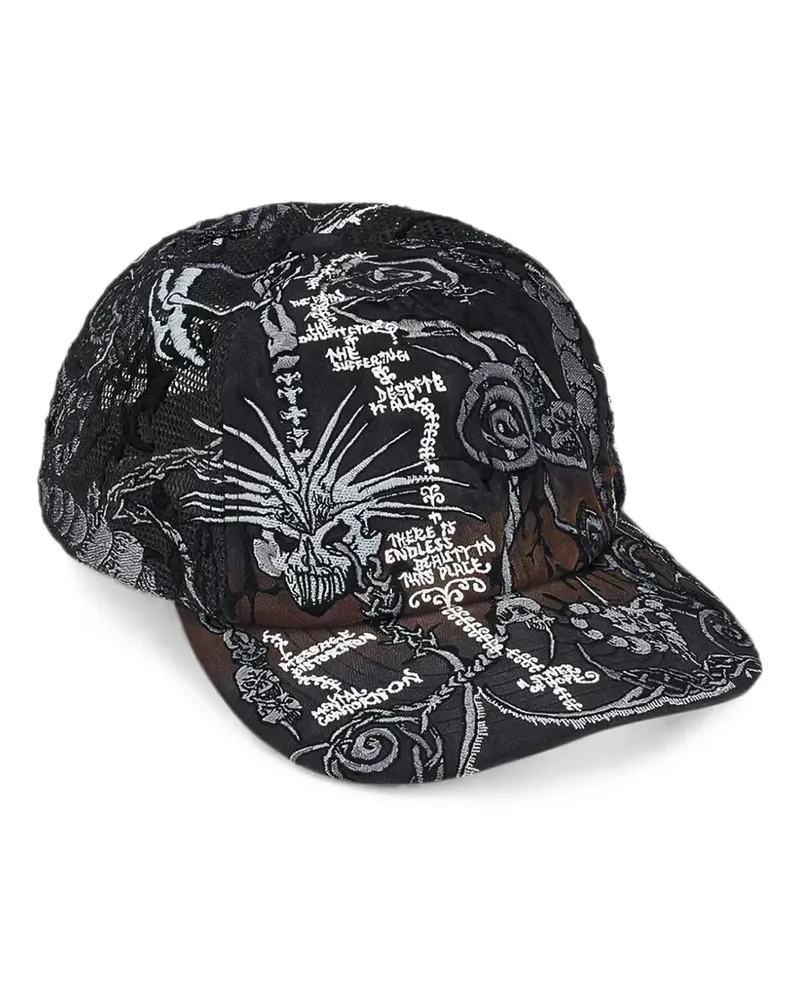 Supreme Being Baseballkappe mit Mesh-Stickerei - Schwarz Schwarz