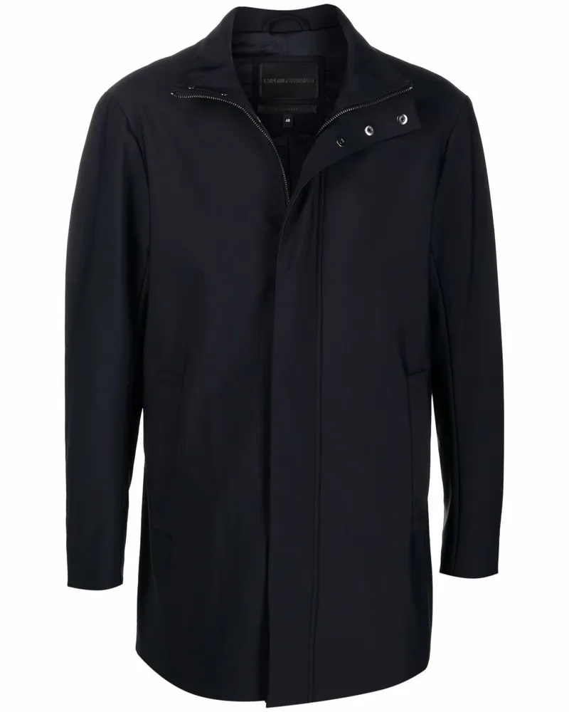 Emporio Armani Midimantel mit Stehkragen - Blau Blau