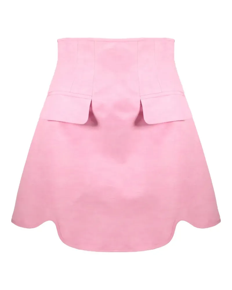 ELLERY scalloped-hem pocket-detail mini skirt - Rosa Rosa