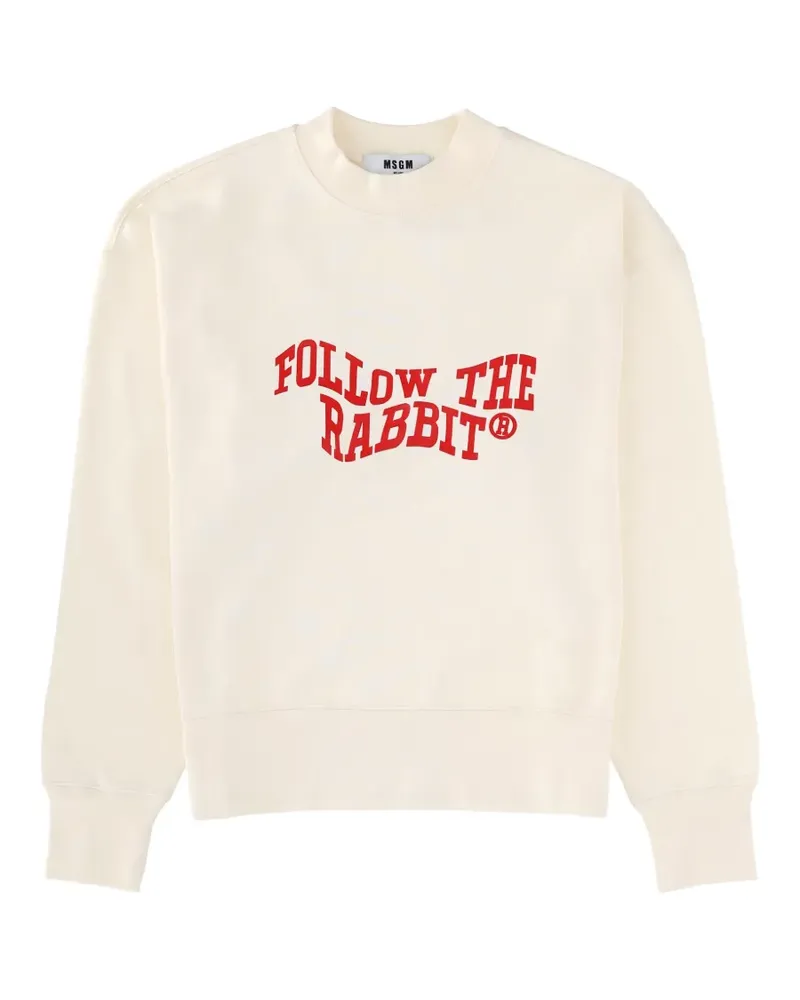 MSGM printed round-neck knitwear - Nude Nude