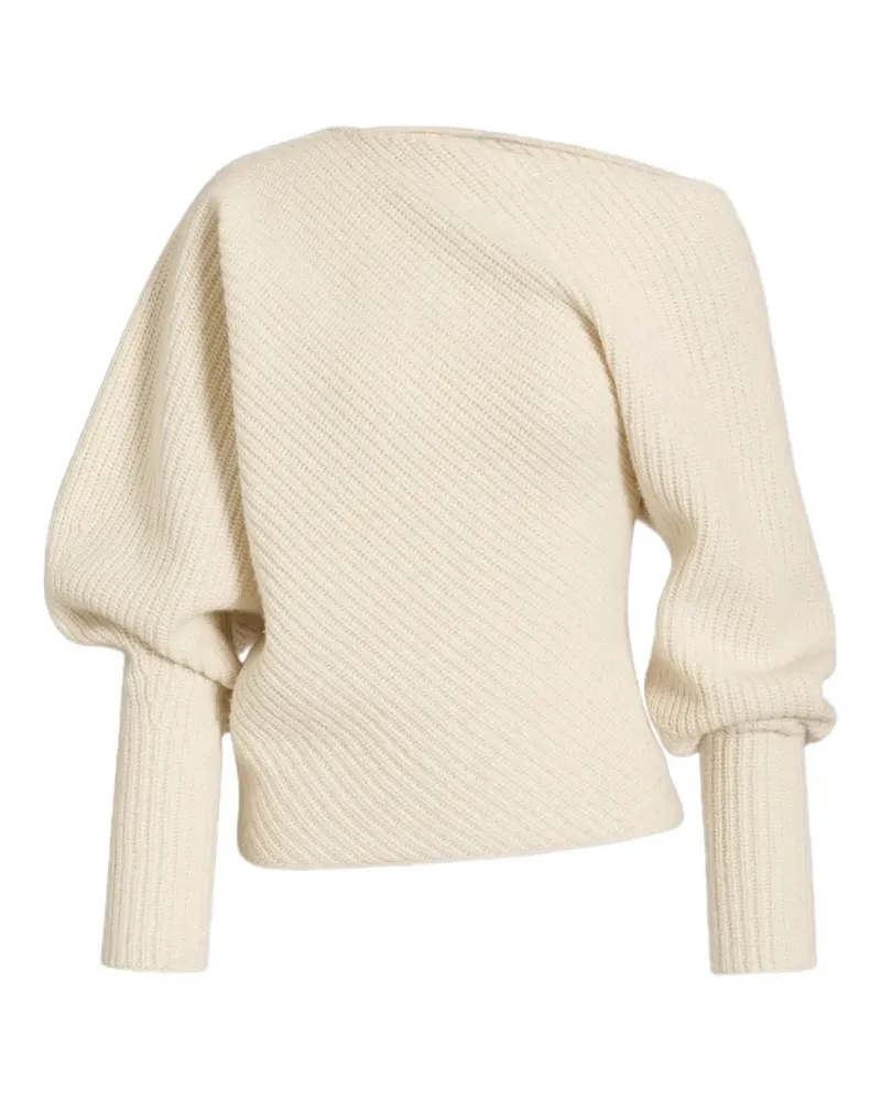 Alberta Ferretti puff-sleeve sweater - Nude Nude