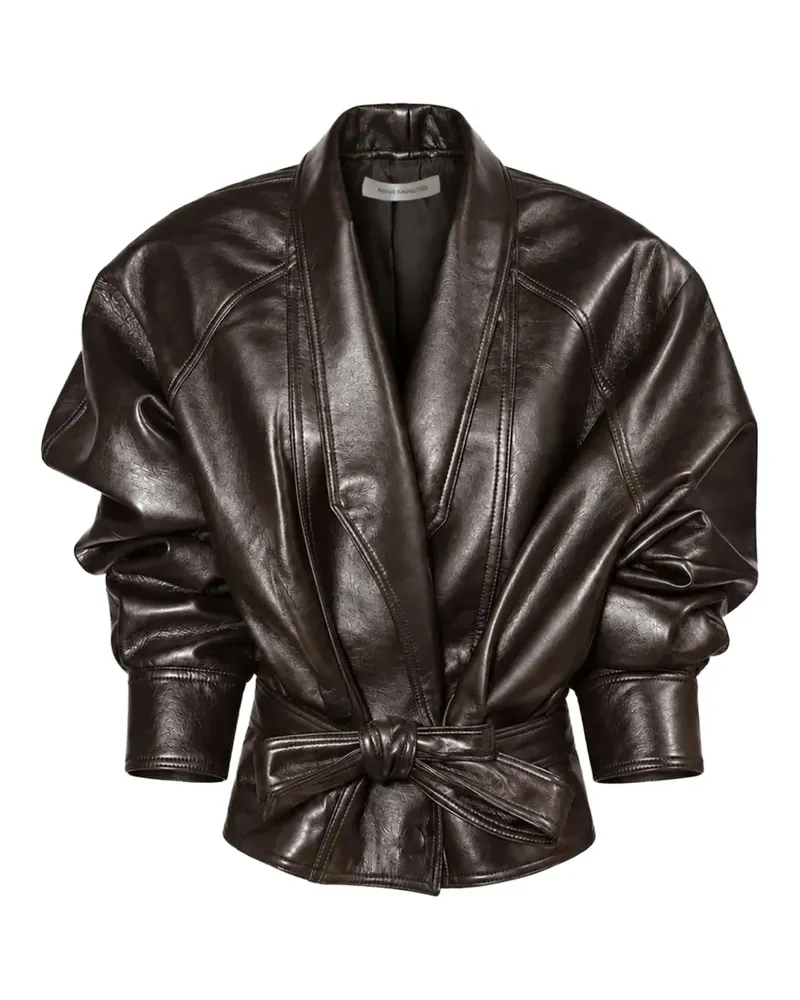 NINEMINUTES The Box Sports 80's Jacke mit Gürtel - Braun Braun