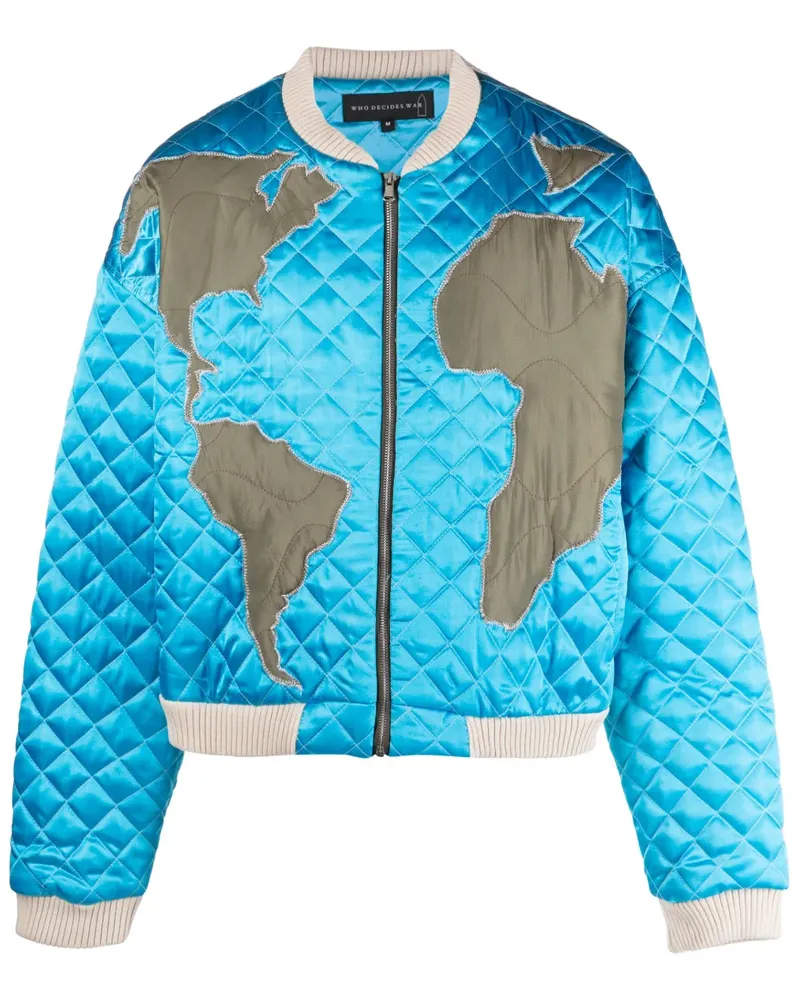 WHO DECIDES WAR Global Grid Bomberjacke - Blau Blau