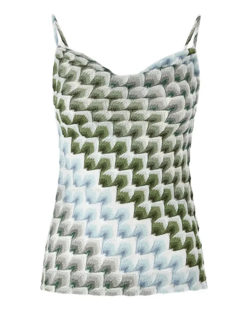 Missoni geometric-pattern spaghetti-strap top - Grün Grün