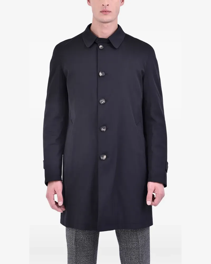 Dell'oglio Gerader Mantel mit Knopfleiste - Schwarz Schwarz