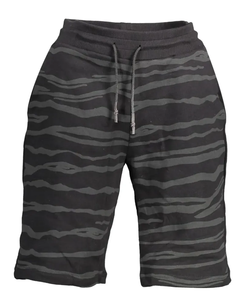 Roberto Cavalli animal-print drawstring shorts - Schwarz Schwarz