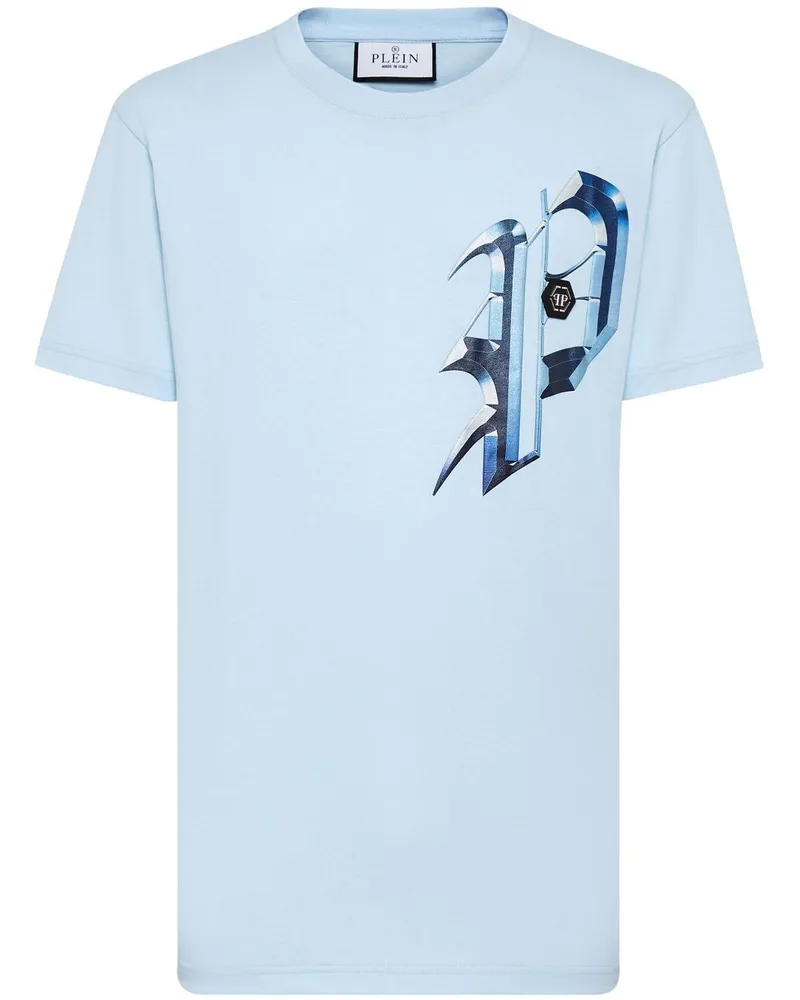 Philipp Plein T-Shirt mit Logo-Print - Blau Blau