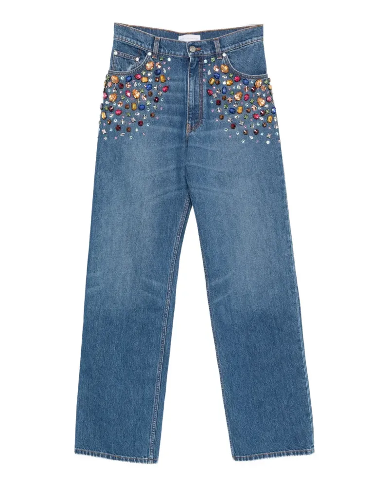 Stella McCartney crystal-embellished jeans - Blau Blau