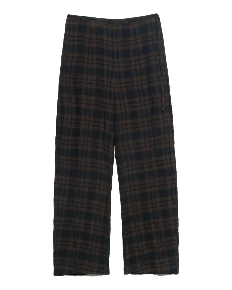 BIMBA Y LOLA Karierte Hose mit Karottenbein - Schwarz Schwarz