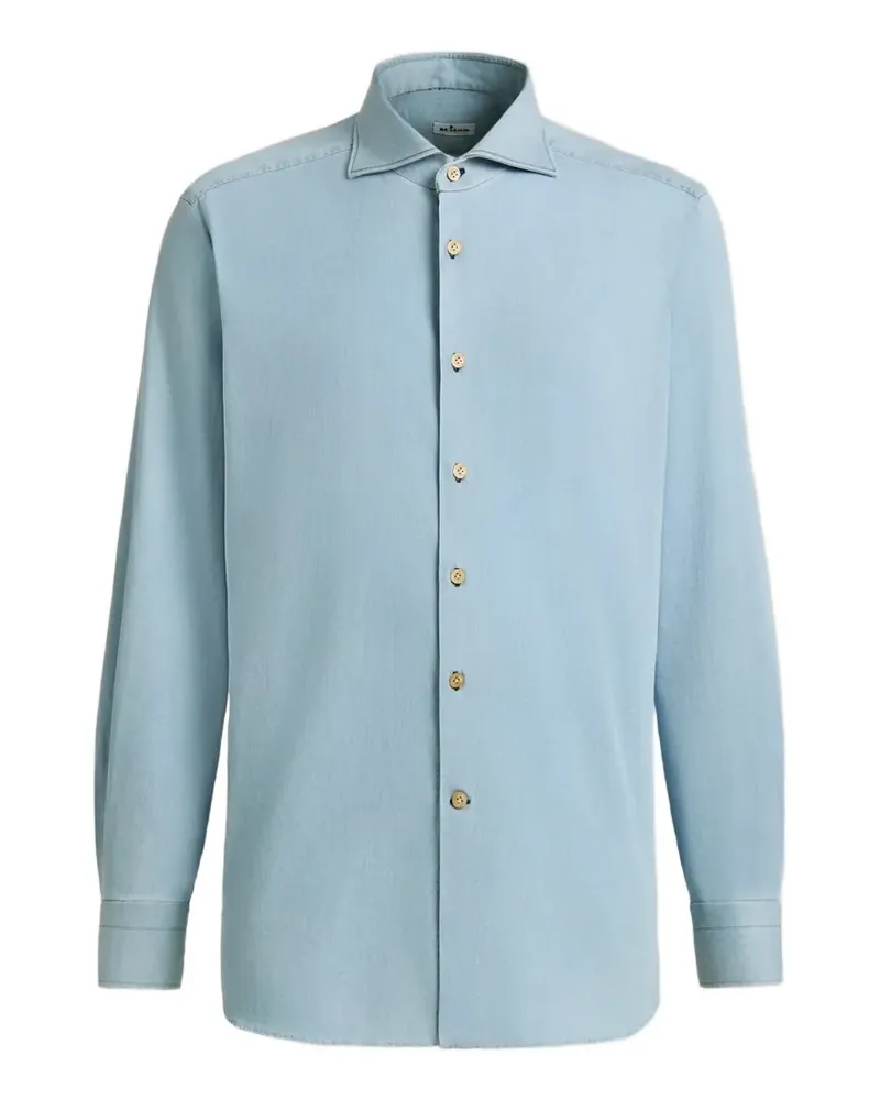 Kiton Klassisches Hemd - Blau Blau