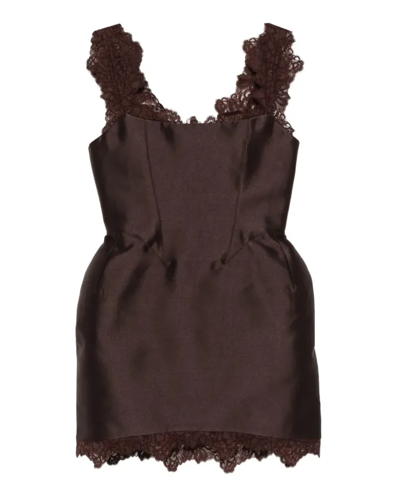 De La Vali Morta mini dress in plum twill - Braun Braun