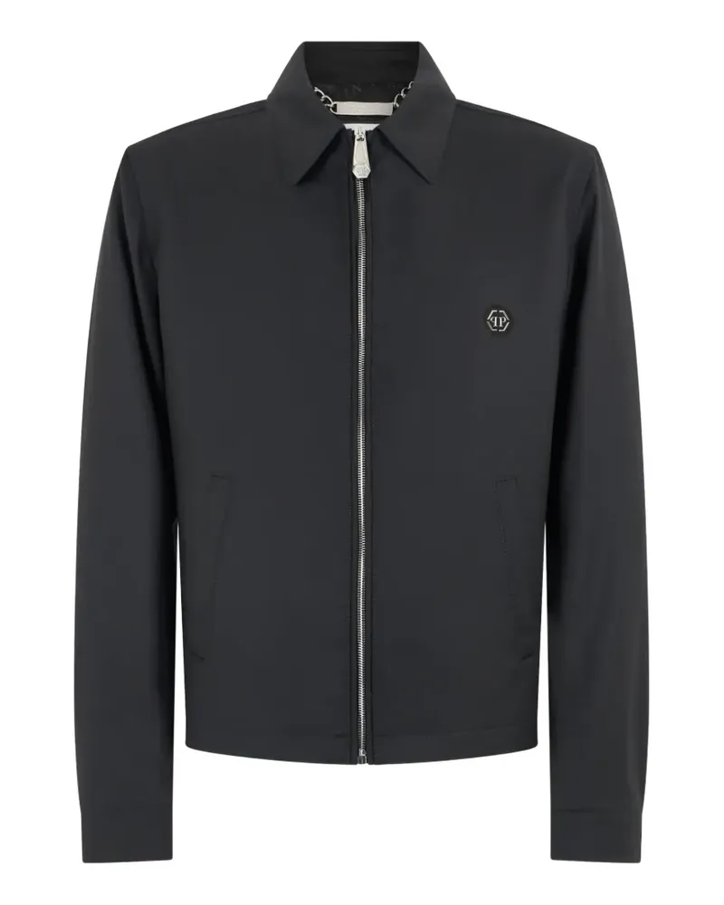Philipp Plein Jacke mit Reißverschluss - Schwarz Schwarz