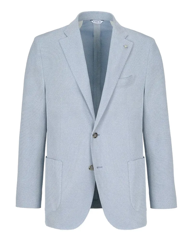 Manuel Ritz micro-patterned single-breasted blazer - Blau Blau