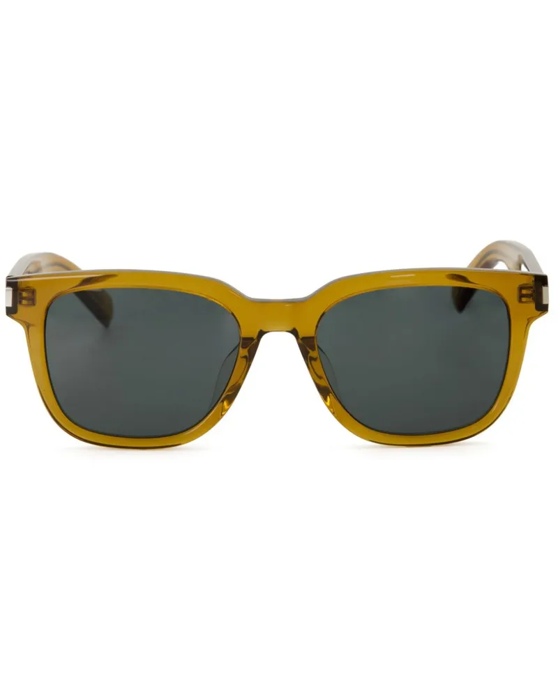 Saint Laurent Sonnenbrille mit eckigem Gestell - Gelb Gelb