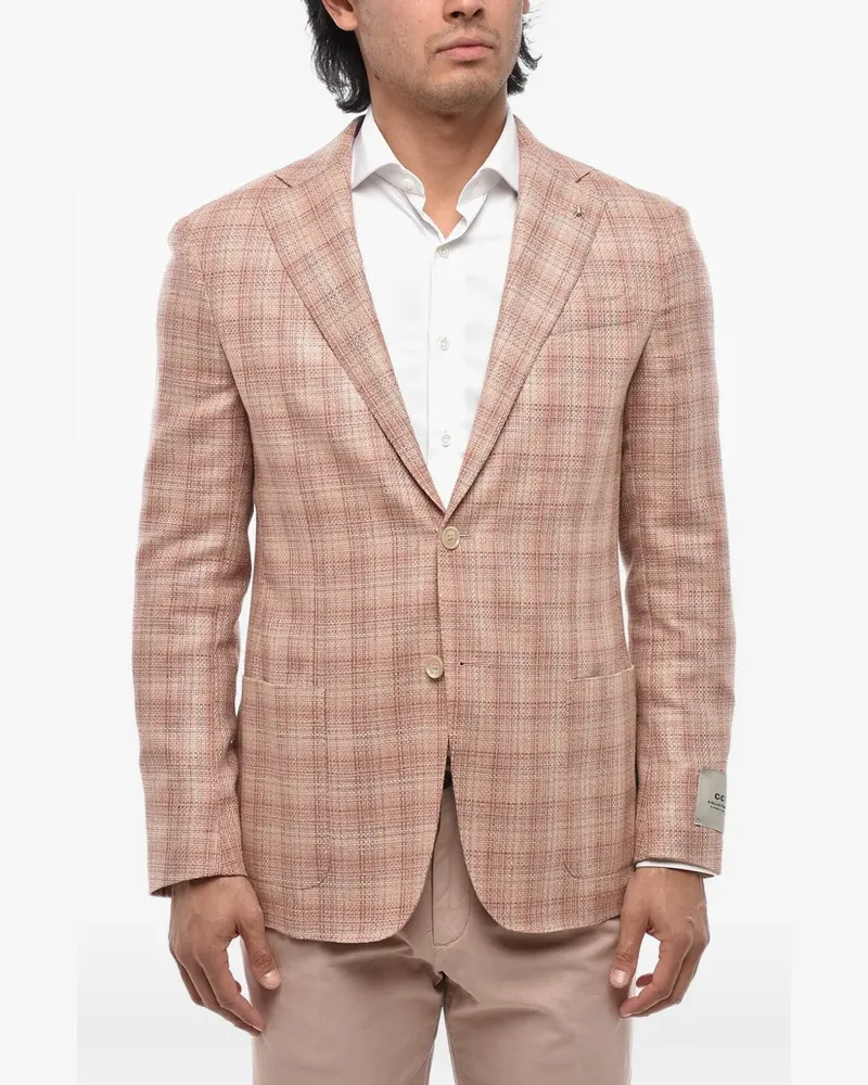 Corneliani CC collection single-breasted patch-pocket blazer - Rosa Rosa
