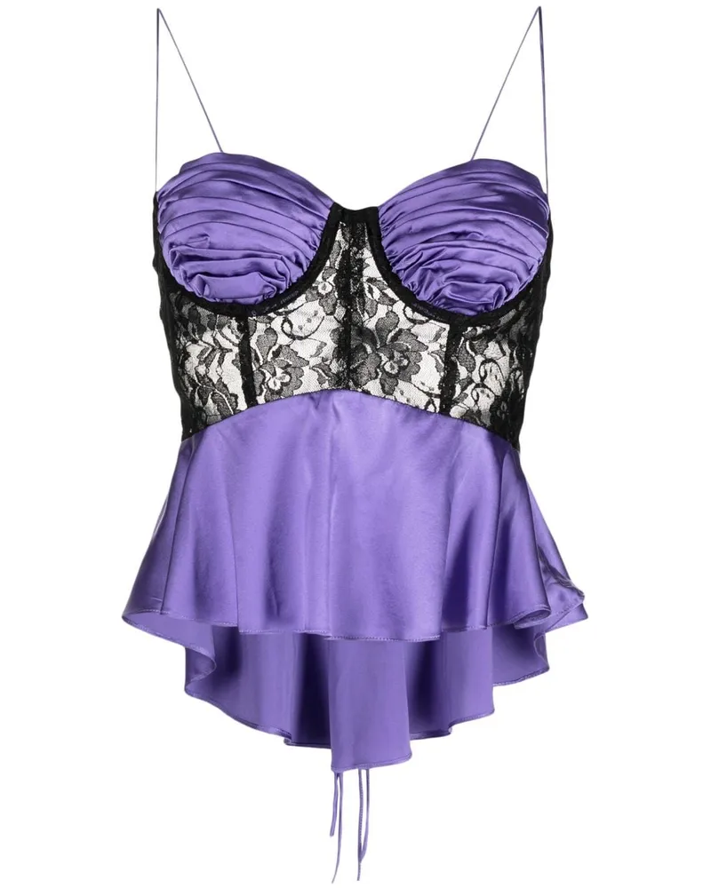Natasha Zinko Drapiertes Top - Violett Violett