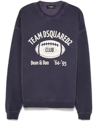 Dsquared2 Sweatshirt mit Logo-Print Blau