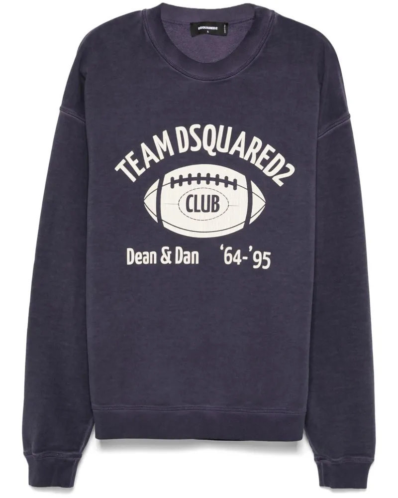 Dsquared2 Sweatshirt mit Logo-Print - Blau Blau