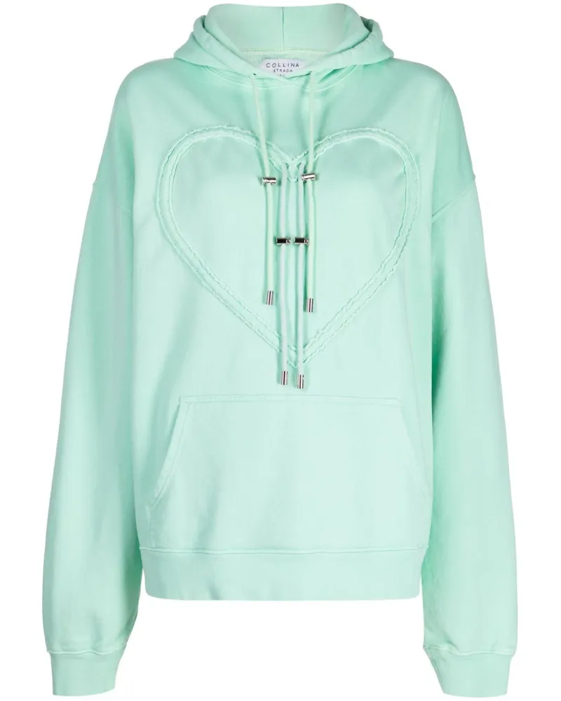 Collina Strada Heart Hoodie Grün