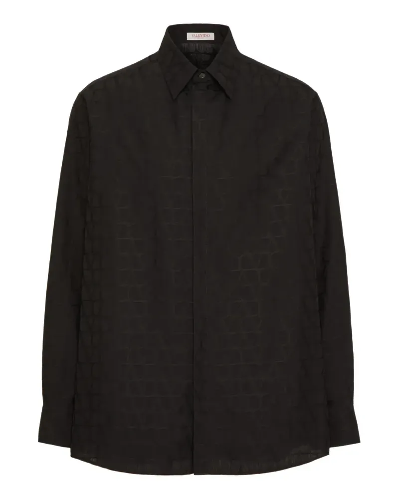 Valentino Garavani Toile Iconographe Popeline-Hemd - Schwarz Schwarz