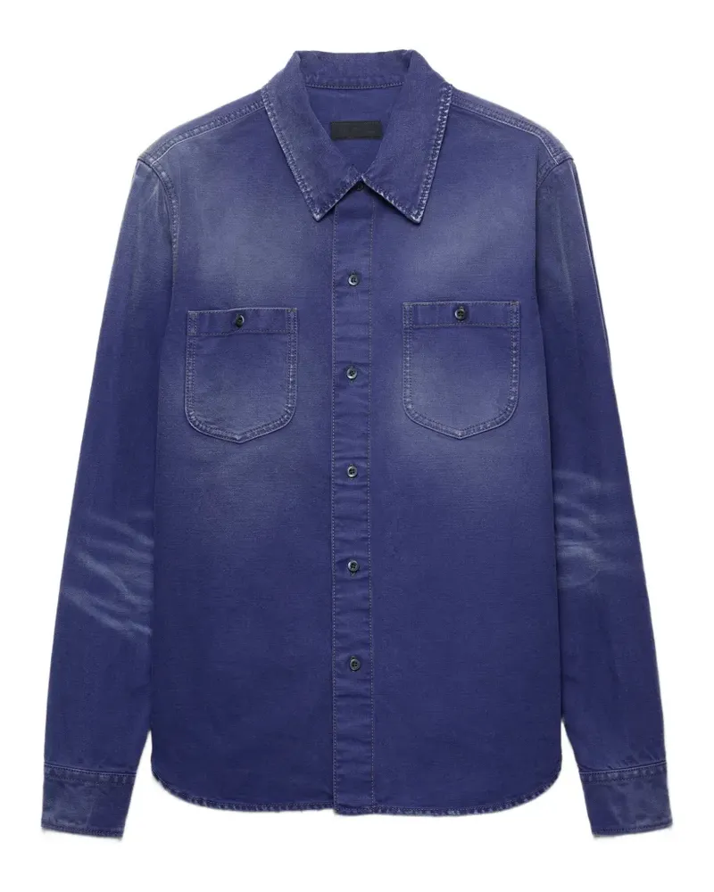Prada Hemd aus Baumwoll-Twill - Blau Blau