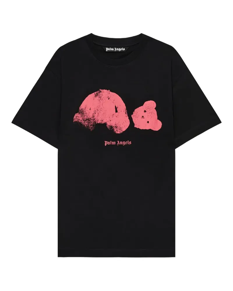 Palm Angels Spray Broken Bear T-Shirt - Schwarz Schwarz