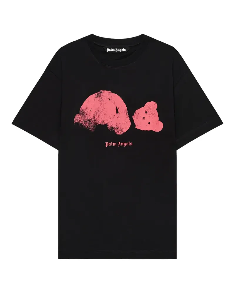 Palm Angels Spray Broken Bear T-Shirt - Schwarz Schwarz