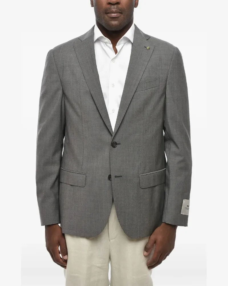 Corneliani single-breasted wool blazer - Grau Grau
