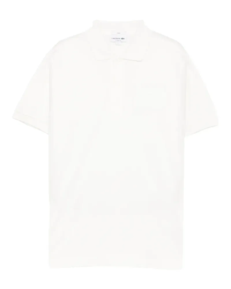 Lacoste Poloshirt mit Logo-Stickerei - Weiß Weiß