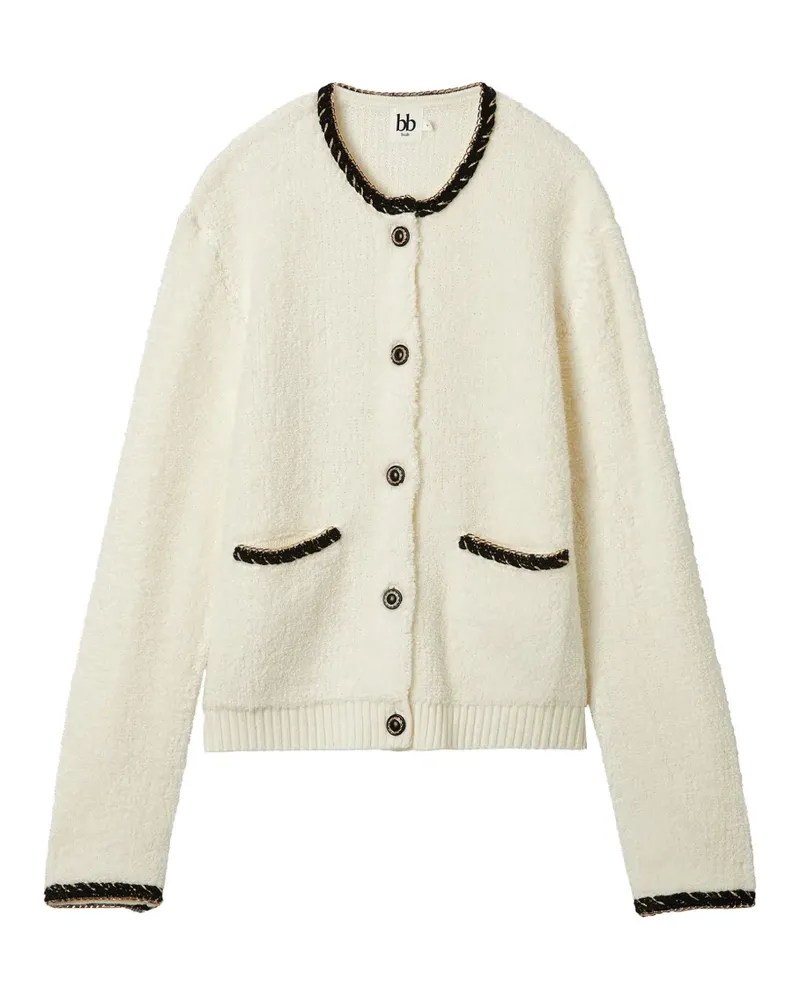 b+ab Cardigan mit rundem Ausschnitt - Nude Nude