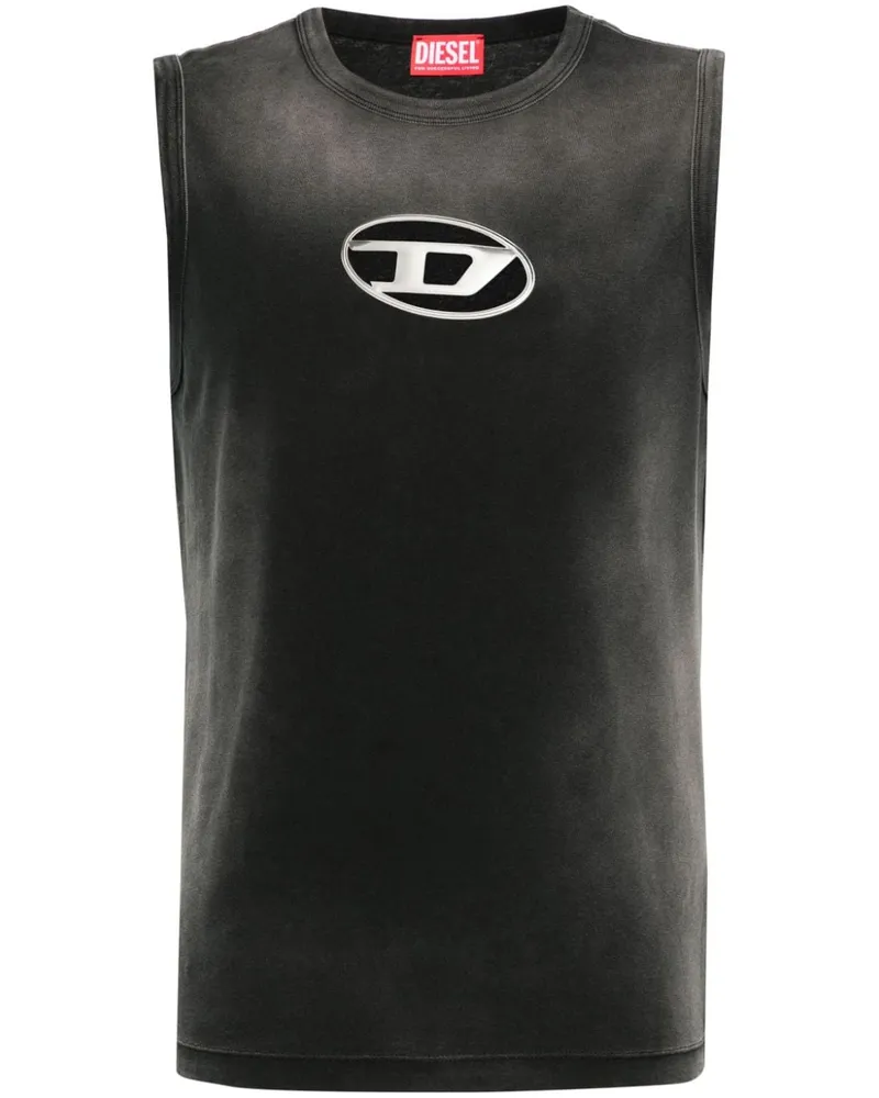 Diesel Tanktop mit Oval D-Schild - Grau Grau