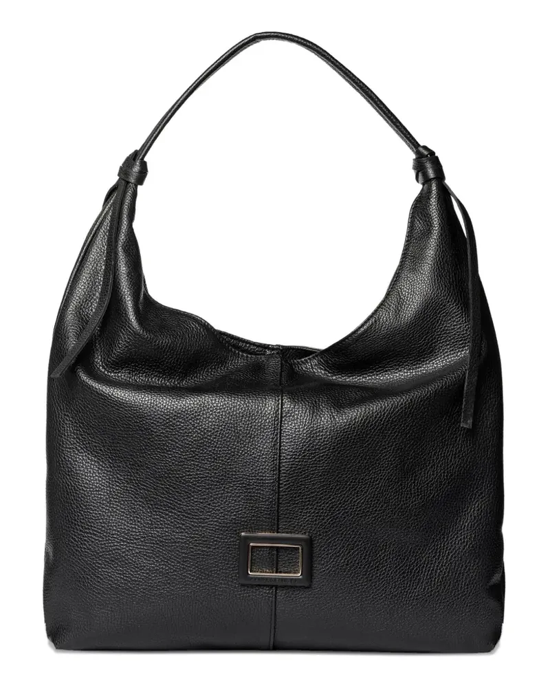 MARC ELLIS Wenda textured-buckle tote bag - Schwarz Schwarz