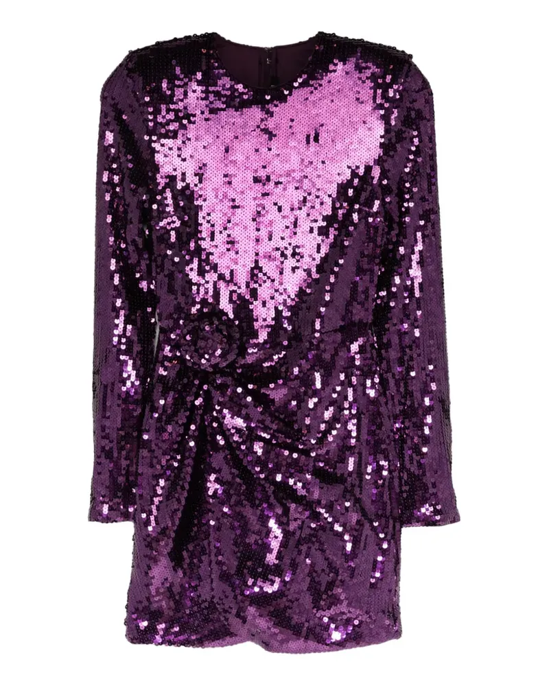ROTATE Birger Christensen Minikleid mit Pailletten - Violett Violett