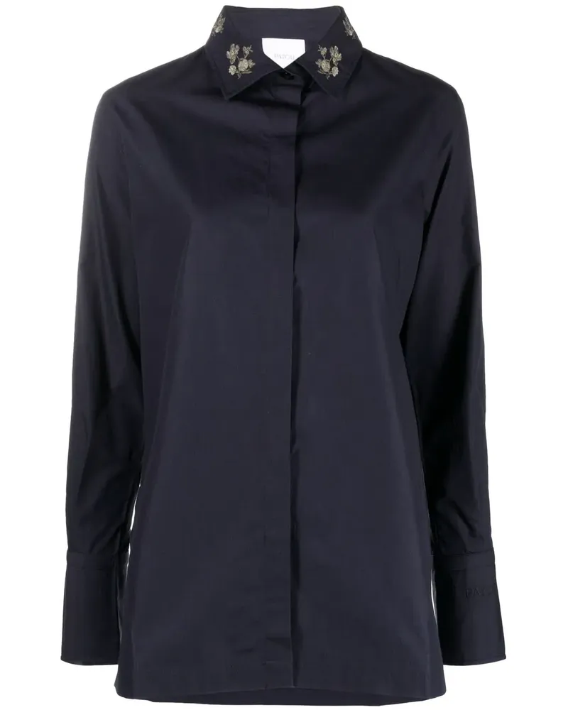 Patou Hemd mit Stickerei - Blau Blau
