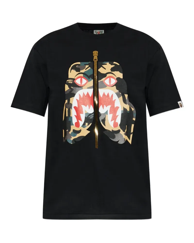 BAPE 1st Camo Tiger T-Shirt mit grafischem Print - Schwarz Schwarz
