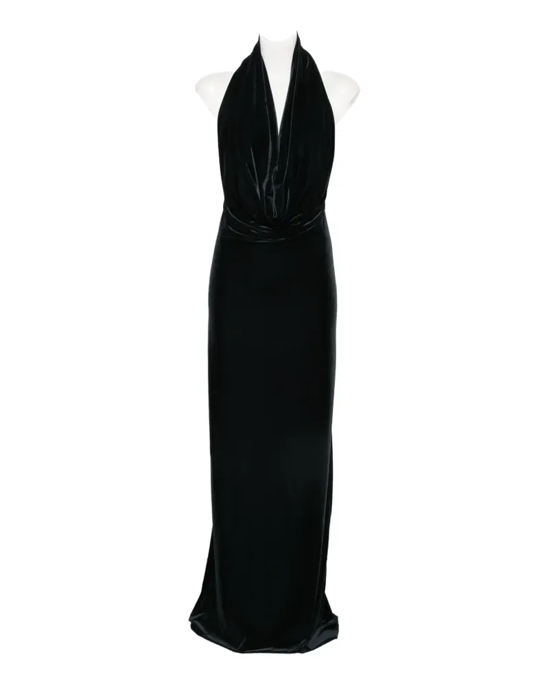 Amazuìn Venus halterneck maxi dress - Schwarz Schwarz