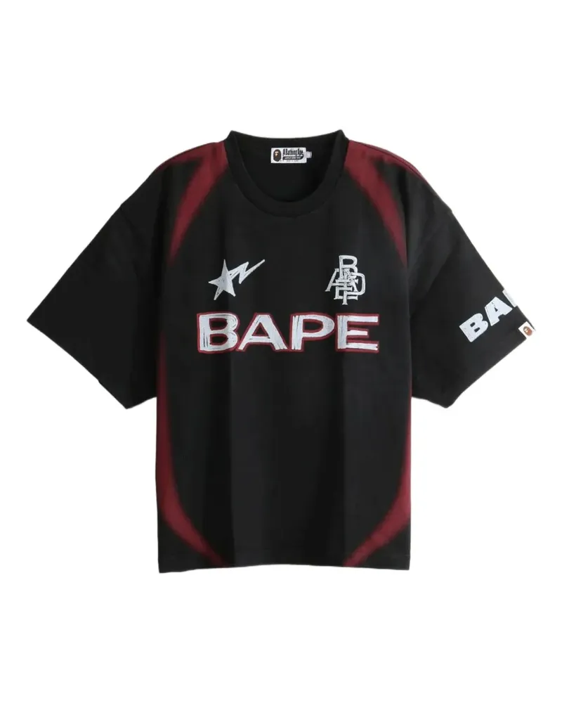 BAPE T-Shirt mit Logo-Print - Schwarz Schwarz
