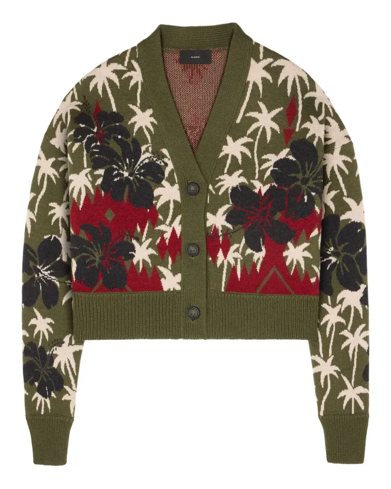 Alanui Hibiscus Bloom Cardigan - Grün Grün