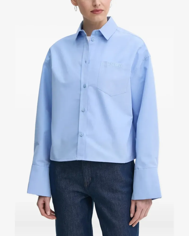 Day Birger et Mikkelsen Hemd mit Stickerei - Blau Blau