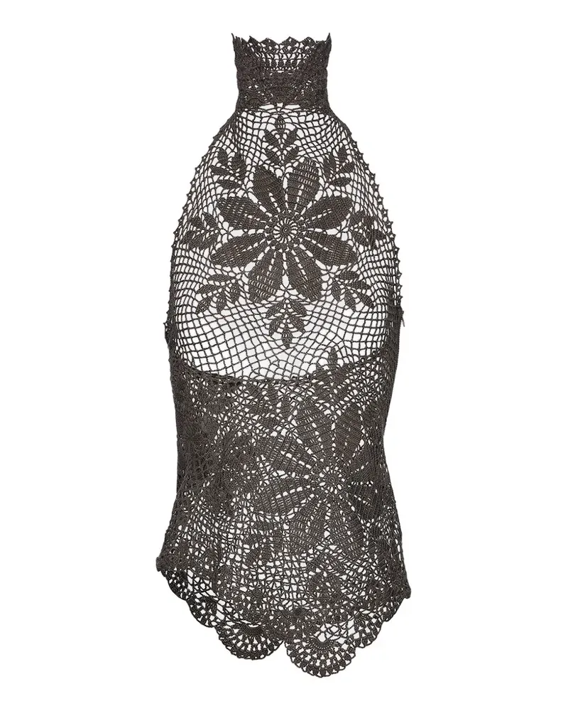 Magda Butrym crochet halter top - Braun Braun