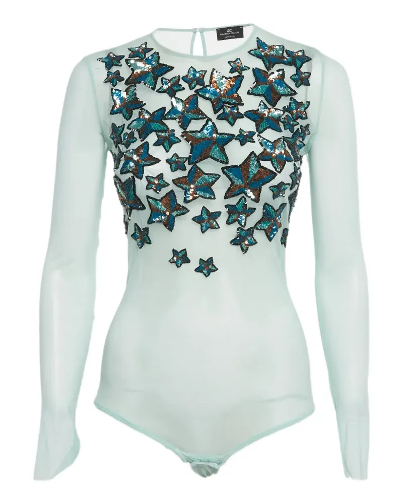 Elisabetta Franchi star mesh top - Grün Grün