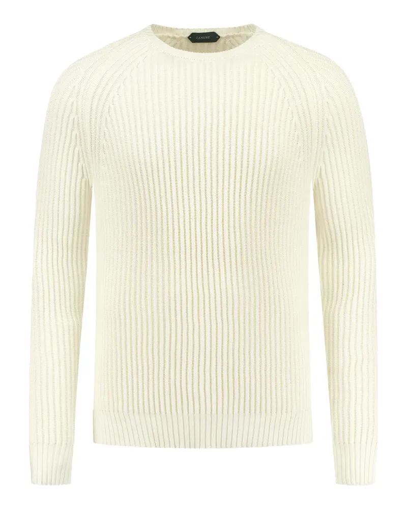 Zanone Gerippter Strickpullover - Nude Nude