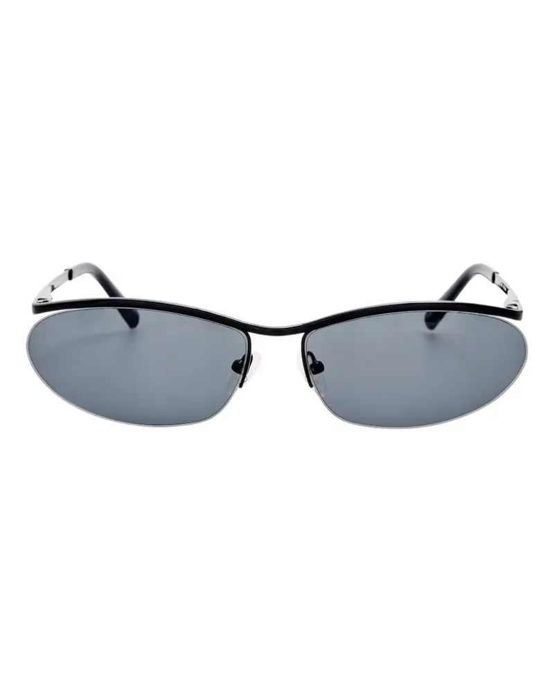 ATTICO Charlotte Sonnenbrille mit ovalem Gestell - Schwarz Schwarz