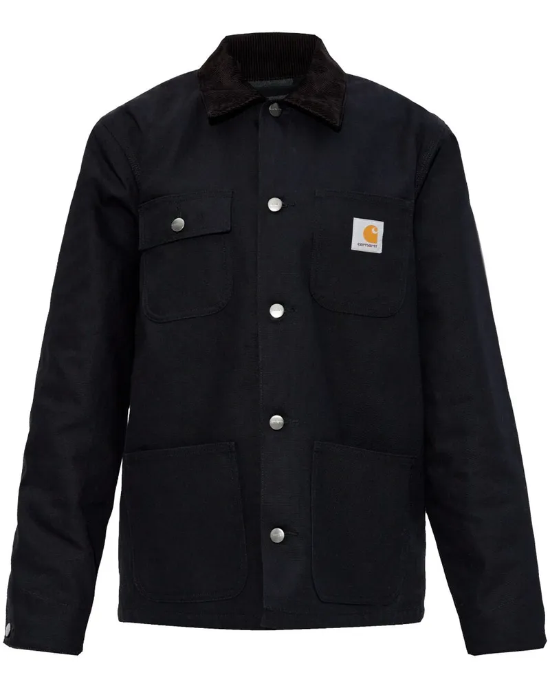 Carhartt WIP Hemdjacke mit Logo-Patch - Schwarz Schwarz
