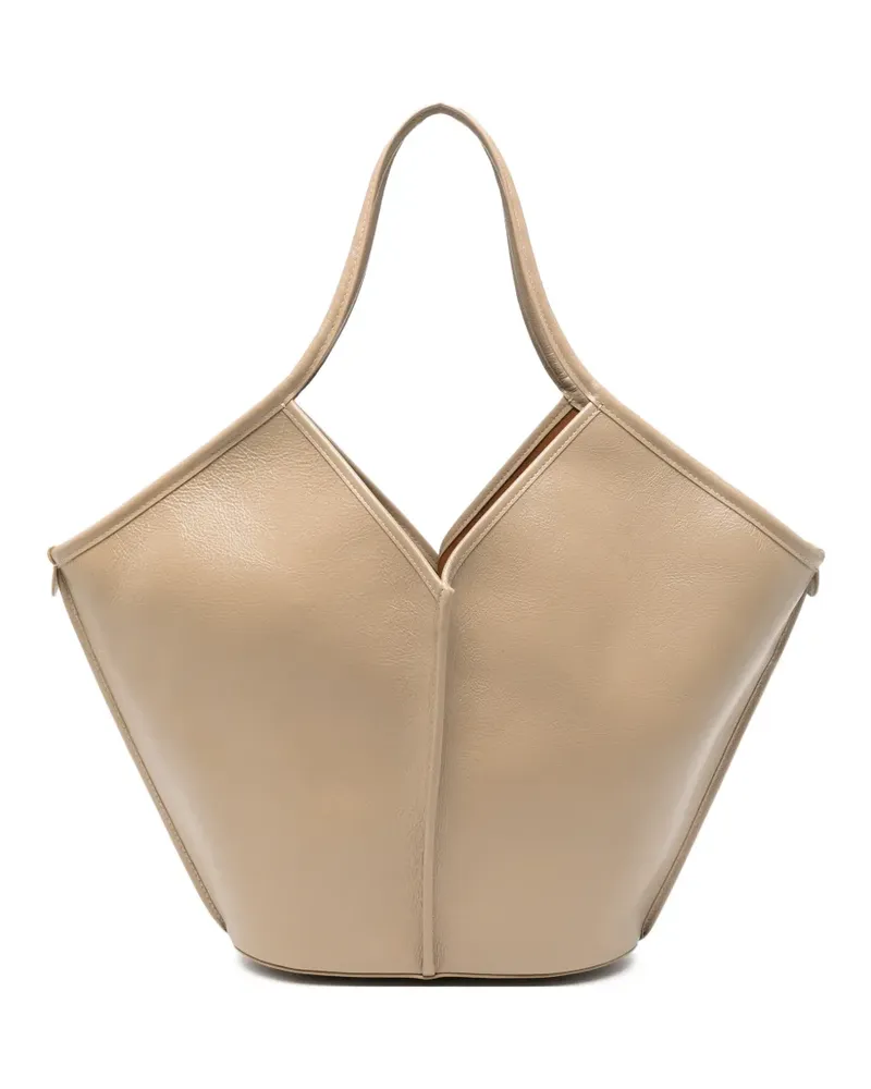 HEREU Calella leather tote bag - Nude Nude