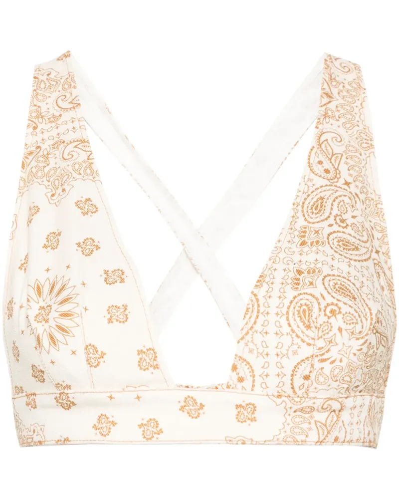 MC2 Saint Barth Bralet mit Bandana-Print - Nude Nude