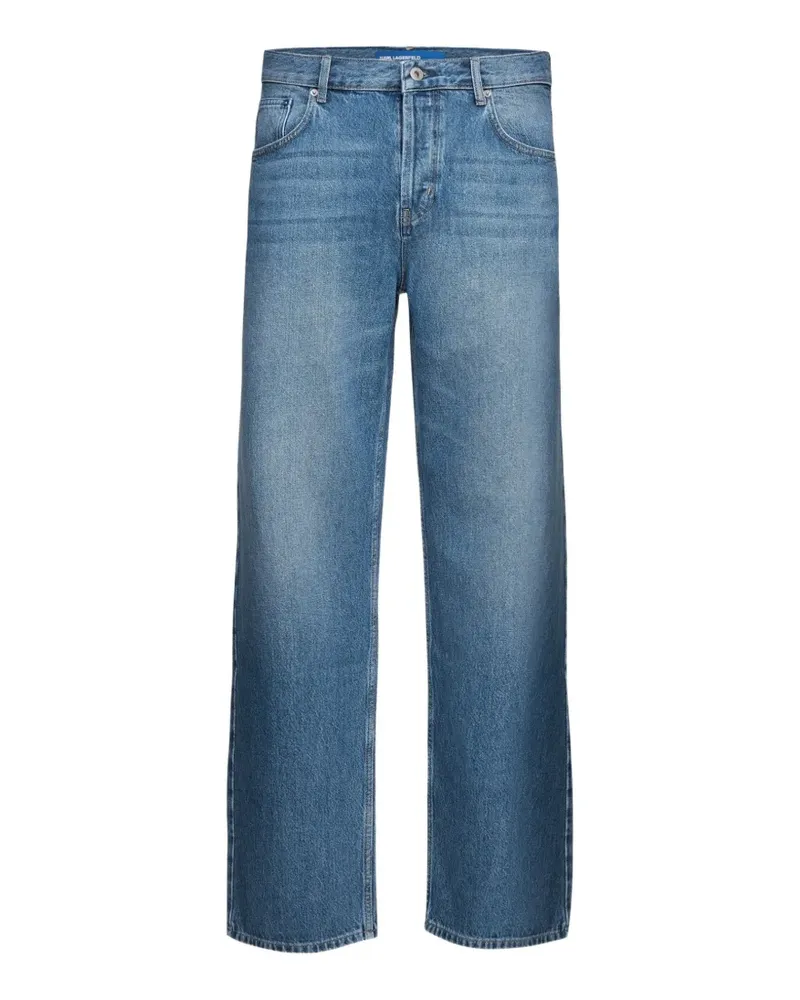 Karl Lagerfeld washed-effect relaxed-fit jeans - Blau Blau