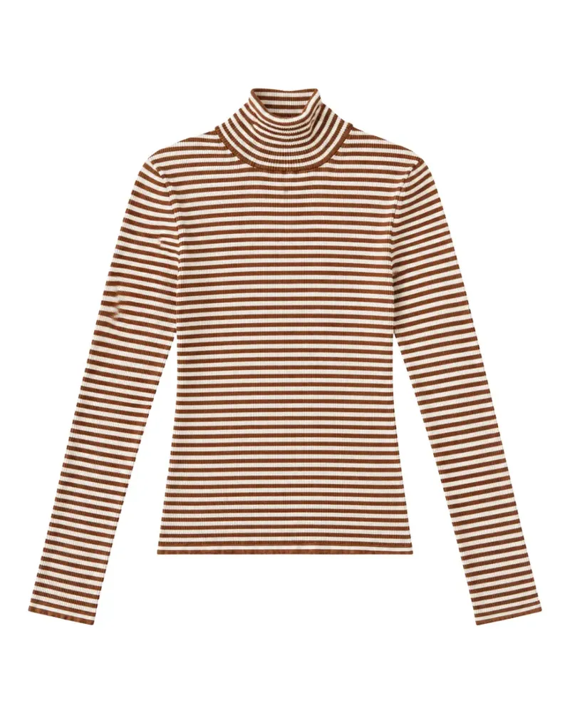 Max Mara Gerippter Strickpullover - Braun Braun