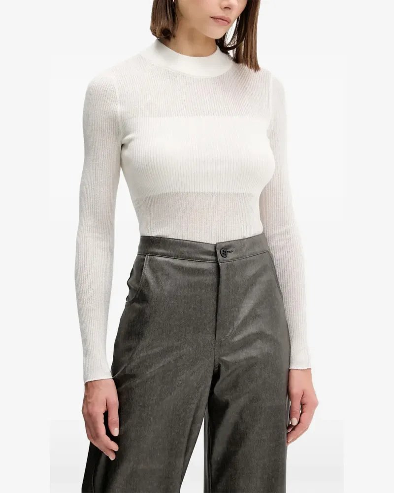 HUGO BOSS Oberteil mit Stehkragen - Weiß Weiß